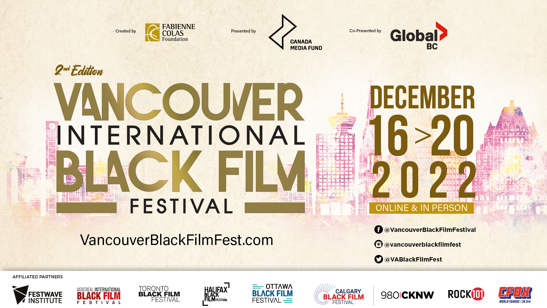 2ND EDITION OF THE VANCOUVER INTERNATIONAL BLACK FILM FESTIVAL IS BACK ON DECEMBER 16 – 20, 2022
